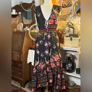 Spanish style high low maxi dress